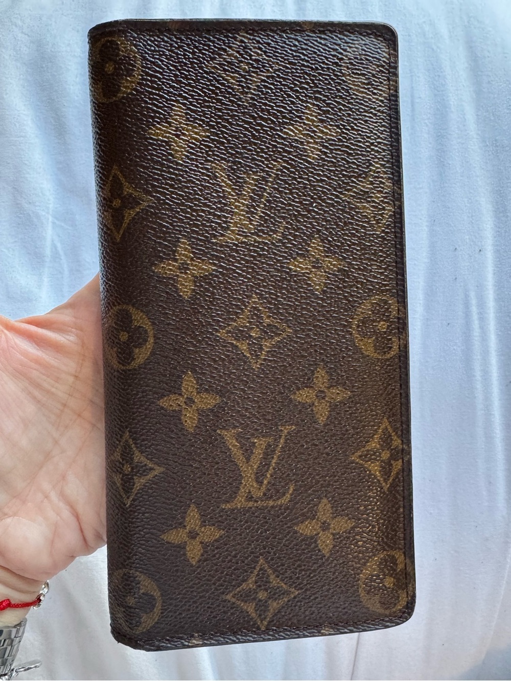 Authentic Louis Vuitton Monogram Brazza Long bifold Wallet - Brown/Tan